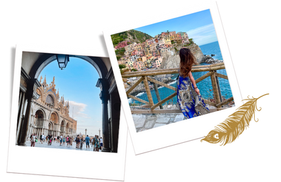 Deux polaroid de l'Italie